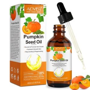 81Rwf7EI3zL._SL1500_.jpg Pumpkin Seed Oil, Pumpkin Seed Oil for Hair Growth, Pure Cold Pressed Pumpkin Seed Oil for Dry Damaged Hair Growth, Hydrating, Scalp Moisturizer, Nourishment - 60ML
