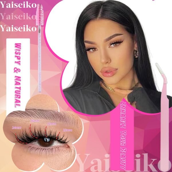 81SDfOU5yCL._SL1500_.jpg Self Adhesive Eyelashes Clusters Kit Lash Clusters DIY Eyelashes Pre Glued Lashes Extensions No Glue Needed lash Clusters D Curl Individual Lashes(A02,10-16mm,110Pcs)