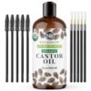 81SNQM6EboL._SL1500_.jpg NaturoBliss Organic Castor Oil 100% Pure and Natural Premium Grade for Hair Growth, Eyelashes and Eyebrows - Carrier Oil - Hair and Body - Expeller-Pressed & Hexane-Free (32 Fl Oz)