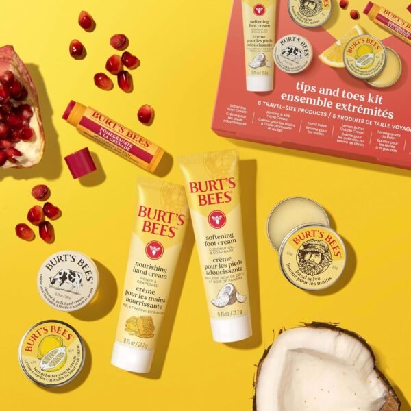 81SV9Ui6xDL._SL1500_.jpg Burt's Bees Gifts Ideas, Tips and Toes Kit, 6 Travel Size Products - Pomegranate Moisturizing Lip Balm, 2 Hand Creams, Foot Cream, Cuticle Cream, and Hand Salve