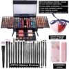 81SocZR8TtL._SL1500_.jpg Makeup Gift Sets For Women - 190 Colors Makeup Palette Include Eyeshadow, Blushes, Eyebrow Powder,Eye Pencil,Mirror+20Pcs Makeup Brushes+Eyeshadow Primer+2Pcs Sponge Puff Make Up Set (Makeup Set A)