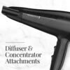 81T73hEXp7L._AC_SL1500_.jpg Remington Damage Protection Hair Dryer with Ceramic Ionic Tourmaline Technology, Black, Diffuser and Concentrator, 3 Piece Set