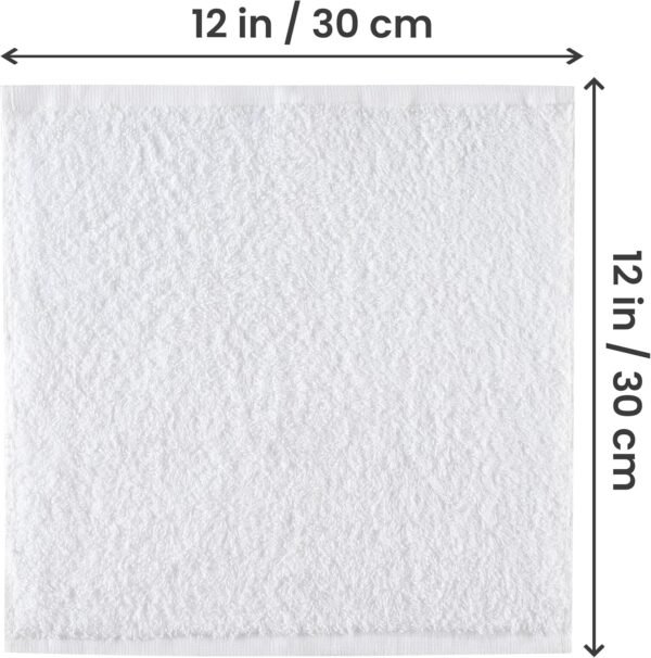 Utopia Towels Cotton Washcloths Set - 100% Ring Spun Cotton, Premium Quality Flannel Face Cloths, Highly Absorbent and Soft Feel Fingertip Towels (24 Pack, White)