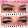 81Tg6-1VaL._SL1500_.jpg EYDEVRO Fluffy Lash Clusters Kit 80D100D Volume Lash Extension Kit 280 Pcs Left/Right Cluster Eyelash Extension Kit D Curl Thick Mega Lash Clusters with Waterproof Lash Bond and Seal and Lash Tweezers
