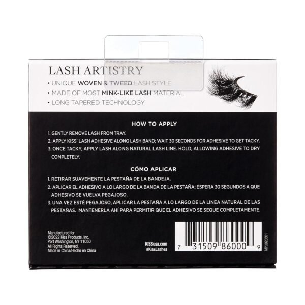 81TiF5zaFvL._SL1500_.jpg KISS Lash Couture Masterpiece Fake Eyelashes Style 02, ‘Haute Couture’, One-of-a-Kind Luxe Lash, Hand Woven Faux Mink Synthetic False Eyelashes, 1 Pair