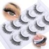 81U2rRpNCOL._SL1500_.jpg Self Adhesive Eyelashes Natural Pre-glued Lashes No Glue Needed Lashes Cat Eye Lashes Faux Mink Eyelashes Reusable Self Adhesive Lashes 5 Pairs by zanlufly
