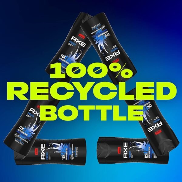 AXE Body Wash Phoenix 4 Count 12h Refreshing Scent Crushed Mint & Rosemary Men's Body Wash with 100% Plant-Based Moisturizers 16 oz