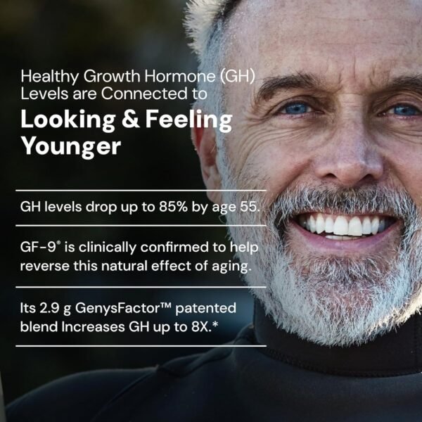 Novex Biotech GF-9 Rapid Dissolve Powder - Anti-Aging Supplements for Men, HGH Booster, Support Energy, Endurance, Sleep, Fruit Punch