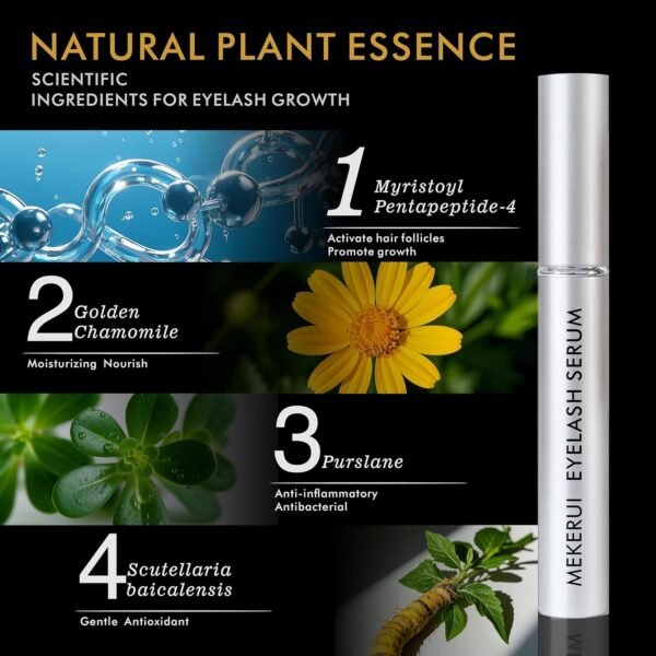 Say Goodbye to Sparse Lashes! Mekerui Eyelash Serum, Backed by a Precise Formula, Clinically Proven to Reshape Long and Dense Eyelashes.