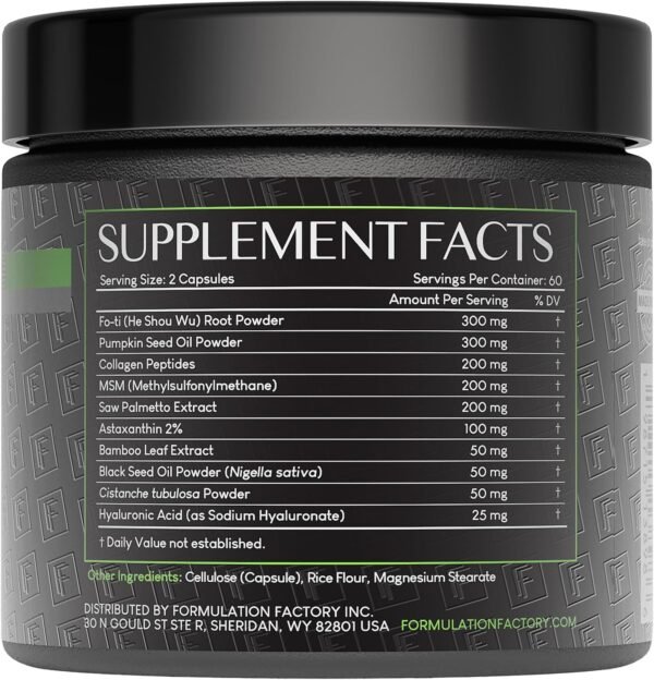 81UWkDvFeWL._AC_SL1500_.jpg Crown of Glory 10-in-1 Hair Growth Maximizer, DHT Blocker with Saw Palmetto, Fo-Ti, Collagen, Supports Thicker Hair & Scalp Health (2 Month Supply, 120 Capsules)