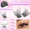 81UXcAyBUCL._SL1500_.jpg Natural Lash Clusters Kit Natural Eyelash Clusters C Curl Lash Extension Kit 8-16mm Eyelash Extension Kit DIY Individual Lashes Cluster Eyelash Extensions with Lash Remover by TNFVLONEINS