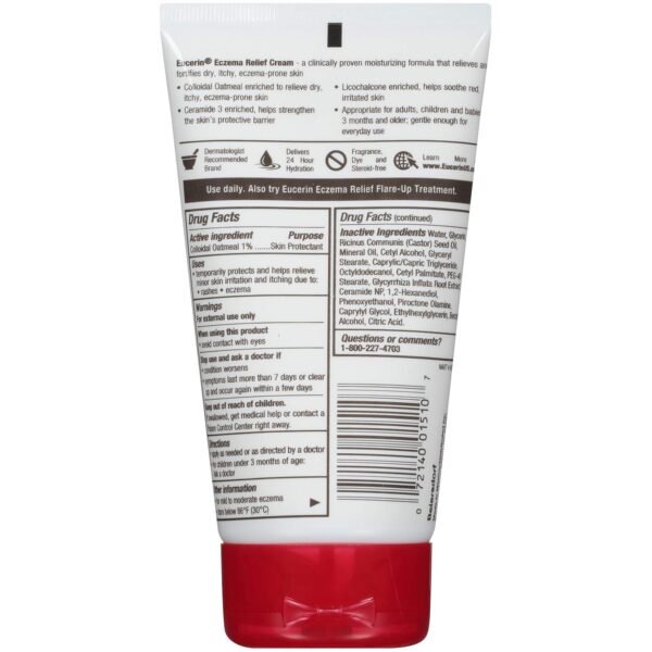 Eucerin Eczema Relief Cream - Full Body Daily Lotion for Eczema-Prone Skin - 5 oz. Tube