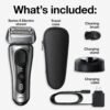 81Ua6mGQwSL._AC_SL1500_.jpg Braun Series 8 Electric Razor for Men, with 4+1 Shaving Elements & Precision Long Hair Trimmer, Close & Gentle Even on Dense Beards, Wet & Dry Electric Razor with 60min Runtime, 8517s Galvano Silver