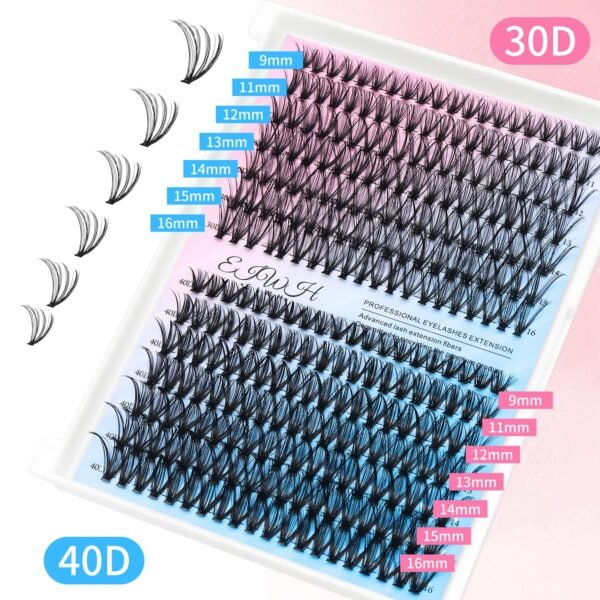 81UeNSpc70L._SL1500_.jpg DIY Lash Extension Kit Volume Lash Clusters 30D+40D D Curl Individual 280 pcs Lashes Lash Clusters Kit Thick Eyelash Extension Kit Lash Bond Seal Lash Tweezers (30D&40D KIT)