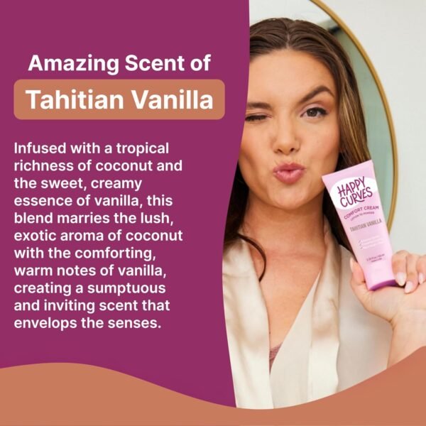 Lotion to Powder Anti Chafing Odor Control Cream for Women: Aluminum-Free Cream for Private Parts, Under Breast, & Body 2.25 Fl Oz (1 Pack, Tahitian Vanilla)