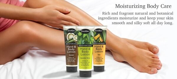 ShiKai Gardenia Hand & Body Lotion (8oz, Pack of 3) | Daily Moisturizing Skincare for Dry and Cracked Hands | With Aloe Vera & Vitamin E