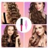 2PCS Curling Roll Comb, Curling Roll Comb for Curly Hair, 3 Different Sizes of Styler for Curly Hair, Hair Curling Roll Comb