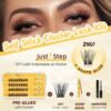 81UzHFlGkkL._SL1500_.jpg QUEWEL Self Adhesive Eyelashes Kit, Press On Lashes Pre Glued Eyelash Clusters Self Stick Cluster Lashes No Glue No Remover Needed DIY Lash Extension Kit for Beginners (ZN-01)