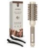81UzJmbRi0L._SL1500_.jpg AIMIKE Round Brush, 1.3 Inch Barrel, Nano Thermal Ceramic & Ionic Tech, Boar Bristles, for Blow Drying, Styling, Curling and Shine, Gold + 4 Clips