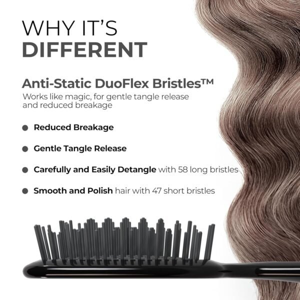 81V1M0Y-AeL._SL1500_.jpg FHI Heat UNbrush Detangling Brush for Pain-Free Brushing on All Wet or Dry Hair Types — Durable DuoFlex Anti-Static Bristles, Lightweight Handle, Vented Hair Brush