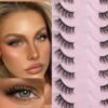 81VOYygzxyL._SL1500_.jpg FANXITON Half Lashes Natural Look Wispy 10 Pairs Cat Eye Lashes 3D False Eyelashes Full Soft 15 MM Short Faux Mink Lashes Sets Pack