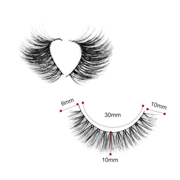 10 pairs False Eyelashes Natural Look Eyelashes Soft Fake Lashes 100% Handmade Lashes Reusable Eye Lash Transparent Band 1 Pack by EMEDA 002 Style