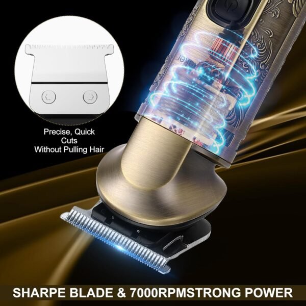 Hatteker Professional Hair Clipper Electric Razor Foil Shavers for Men Body Nose Ear Hair Grooming Kit with Triple Blades Cordless Waterproof