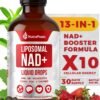 NAD+ Supplement Liquid - NAD+ Supplement 1000mg, NAD+ Nicotinamide Riboside Resveratrol Supplements with PQQ, NAD+ Berry Flavor Sticks for Anti-Aging, Energy, Focus