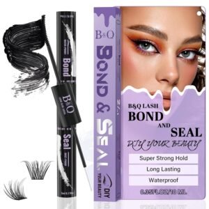 81WNBp5VQ2L._SL1500_.jpg Lash Bond and Seal Waterproof 10ML Eyelash Bond and Seal Lash Glue for Lash Clusters 72 Hours Black Lash Glue and Bond Super Strong Lash Extension Bond and Seal Long Lasting (NewST-HEI New)