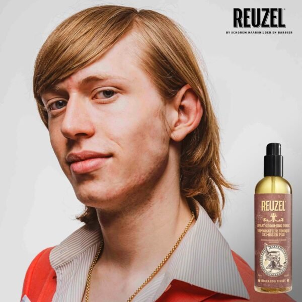 81WlRFa41AL._SL1500_.jpg Reuzel Hairspray Grooming Tonic - Subtle Apple, Peppermint Fragrance - Perfect For Blow Drying - Ideal For Volume, Lift And Texture - Low Shine - Protects Hair From All Thermal Styling