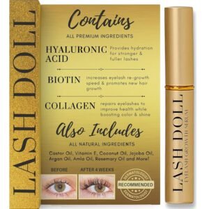 81Wpb2VAFL._SL1500_.jpg Eyelash Growth Serum Lash Serum For Eyelash Growth Made With Natural Ingredients & Hyaluronic Acid, Biotin, Collagen | Lash Growth Serum & Eyebrow Growth Serum by PeachyandMore