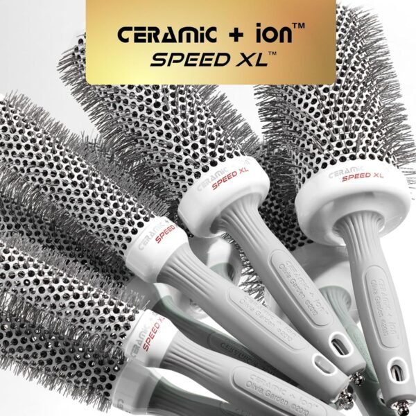 81X0ZQs9mL._SL1500_.jpg Olivia Garden Ceramic + Ion Speed XL Round Brush – Extra-Long, Thermal, Non-Electric Blowout Brush for Thick Hair – Fast-Drying Roller