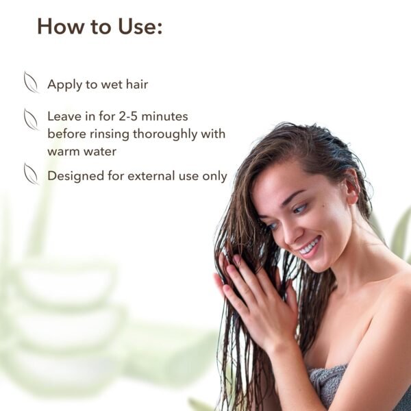 Aloe Vera Hair Mask with Organic Aloe Vera for Hair – Hydrating & Fortifying, 96.9% Natural, Vegan, Deep Treatment for Damaged, Dry & Curly Hair, Shea Butter & Rice Proteins, 8.5 Fl Oz