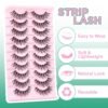 81XBxXgUKfL._SL1500_.jpg False Eyelashes Fluffy Look Strip Lashes Mink Wispy Fake Lashes Charming Fake Eyelashes By GEMERRY, 10 Pairs