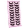 wiwoseo Lashes Natural Look Eyelashes Natural Lashes 3D Thick Volume D Curl Wispy Eyelashes that Look Like Extensions Fake Eyelashes 10 Pairs Pack