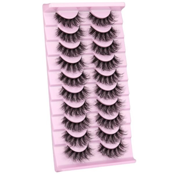 wiwoseo Lashes Natural Look Eyelashes Natural Lashes 3D Thick Volume D Curl Wispy Eyelashes that Look Like Extensions Fake Eyelashes 10 Pairs Pack