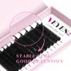 VEYES INC Cashmere Luxe Lashes - Tapered Tips Volume Lash Extension Trays B/C/CC/D/M/J Curl, 0.03-0.05, 8-17mm | Matte Black Professional Eyelash Supplies for Lash Techs (0.03 D 8-16mm)