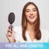 81XpdsJn3FL._SL1500_.jpg Conair Salon Results Hairbrush - Men and Women - Detangling Hair brush - ideal for curly or straight styles - features wire bristles and cushion Base - Pink/Black