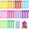 81XvV1MS5NL._SL1500_.jpg Yilloog 40 Pieces Hair Curlers Kit Heatless Spiral Curlers Tools with 2 Styling Hooks and 1 Storage Bag Multicolor Magic Curls Rollers for Women Long Medium Short Hair Classic Style