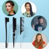 81Yd89Ul0tS._SL1500_.jpg Geiserailie 3 Pcs Slick Back Hair Brush Set Bristle Brush Edge Control Teasing Comb for Women Black Hair(Black)