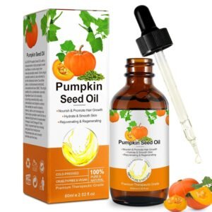 81Yp35JxxEL._SL1500_.jpg Pumpkin Seed Oil for Hair Growth 60ML, Organic Pure Pumpkin Essential Oil for Hair, Eyebrow & Eyelash Growth, Skin Care, Scalp Massage
