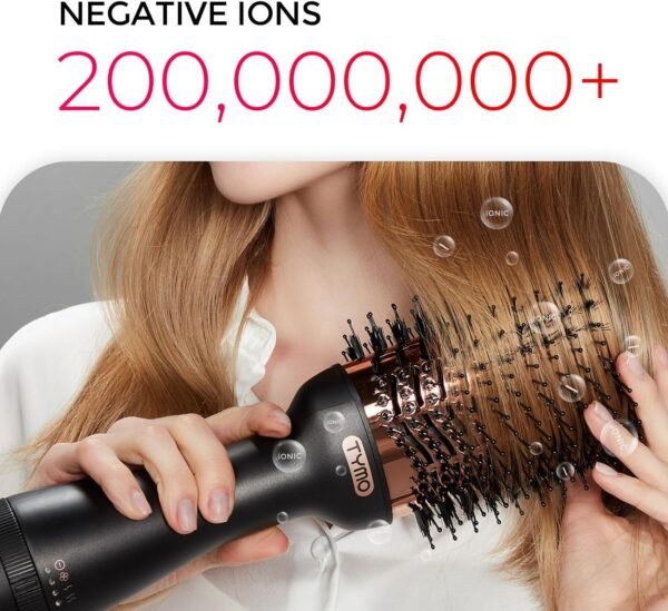 TYMO Hair Dryer Brush Blow Dryer Brush in One, 4 in 1 Ionic Hair Dryer and Styler Volumizer with Oval Titanium Barrel, Hot Air Straightener Brush for Smooth Frizz-Free Blowout, Gold