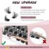 81Z1KCJA-9L._SL1500_.jpg Higu clace DIY Eyelash Extension Kit, 144pcs D Curl Lash Clusters, 8-16mm Softy Cluster Lashes, with Lash Bond and Seal, Lash Tweezers, Reusable Fluffy Cluster Eyelash Extension Kit(R-08 Kit)