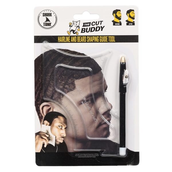 81Z60M8cJ5L._SL1500_.jpg The Cut Buddy Original Shaping Tool, Clear Beard and Hairline Template with Bonus Tracer Pencil, As Seen on Shark Tank