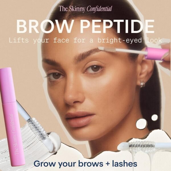 81ZBIMPSKeL._SL1500_.jpg The Skinny Confidential Brow Peptide Serum for Eyebrow & Eyelash Growth - Lengthen, Strengthen & Thicken Brows & Lashes for Fuller, Thicker & Healthier Results - Lightweight, Non-Greasy Formula