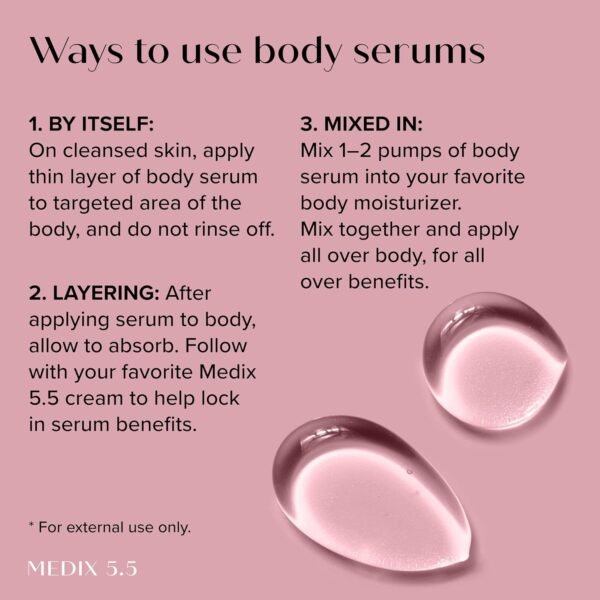 MEDIX Fragrance Free Firming Retinol Body Lotion + 3% Hyaluronic Acid Serum Booster 2pc Skin Care Set | Crepey Skin Care Treatment | Anti Aging Body Cream & Face Moisturizer For Crepe Skin & Dry Skin