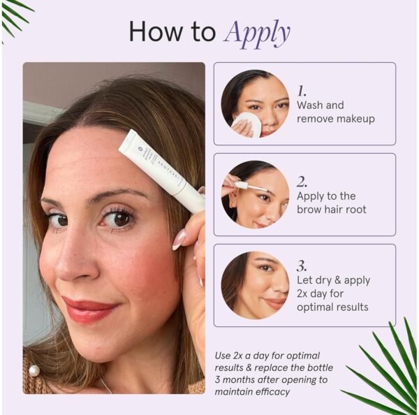 iRESTORE Eyebrow Growth Serum | Vegan Prostaglandin Free & Non Irritating | For Bolder Thicker Fuller Eye Brows with Visible Results | Brow Enhancing Serum | 3 Months Supply 5ml