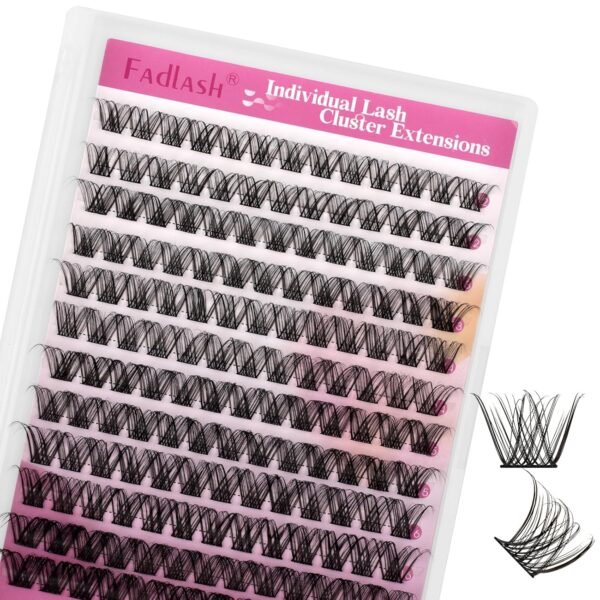 81ZWmFby1nL._SL1500_.jpg Individual Lashes 144pcs D Curl Lash Clusters Mixed Length Individual Lash Extensions Cluster Lashes DIY Lash Extension Supplies Eyelash Clusters (F5-0.07D, 12-18mm)