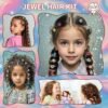 Hair Gem Stamper Kit, Bling Hair Jewels for Girls Toys, Hair Styling Tool with Reusable Shining Diamonds, Birthday Gifts Toys for Girls