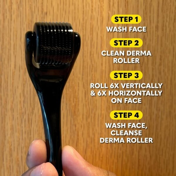 The Beard Club Derma Roller for Face, Body and Scalp - Microneedling Roller for Men and Women with 540 Titanium Microneedles - Beard Roller for Hair & Beard